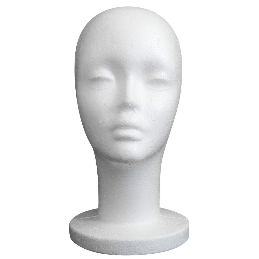 Head Model Wig Hair Glasses Display Stand Abstract Foam Mannequin