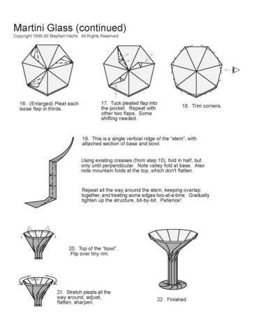 Origami Martini Glass (Stephen Hecht) 