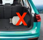 Do not transport propane tanks inside an SUV or car