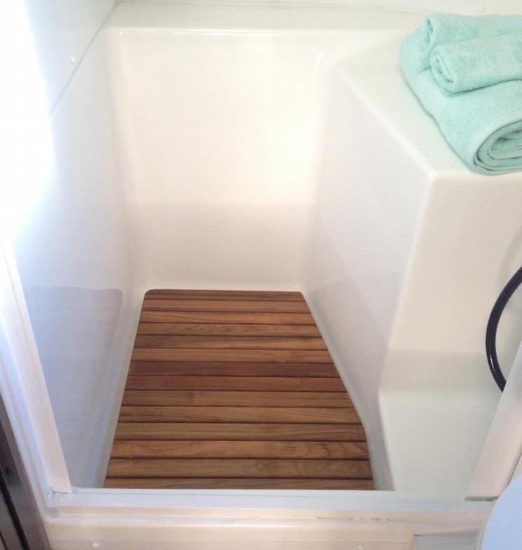 Corner Bath Airstream Teak Shower Mat Airstream Life Store