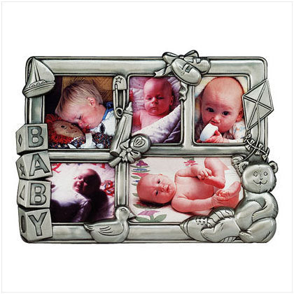 Pewter Baby Collage Frame Classy Gift Shop