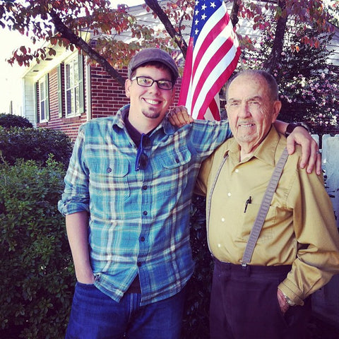 Eric Shoemaker (L) and his grandfather Frank R. Shoemaker Sr. (R).
