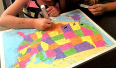 Margo Huizing makes maps for her grandkids so they can follow their grandparents on their travels.
