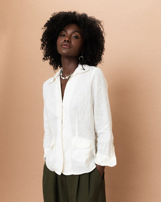 Vintage Linen Summer Jacket (S)