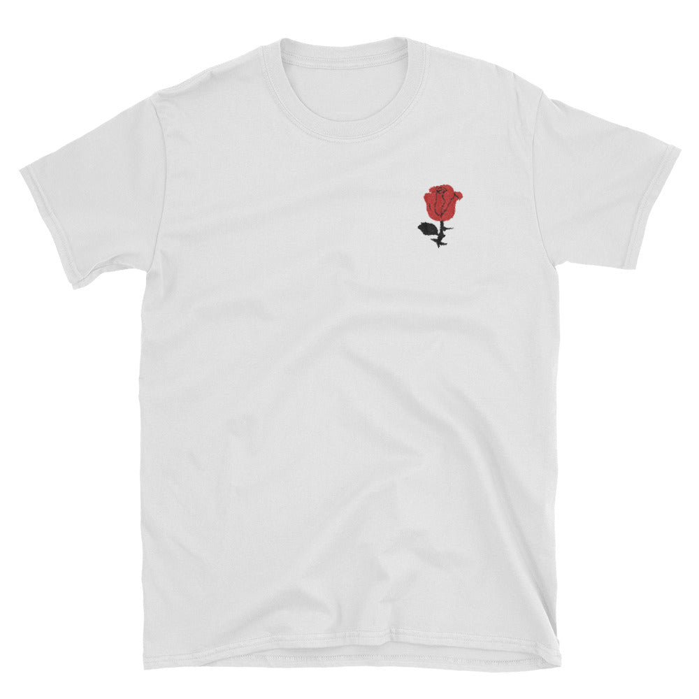 Embroidered Rose // Short-Sleeve Unisex T-Shirt | ACTUAL PAIN