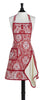 Red Paisley Damask Gigi Apron with Terry Towel Red Paisley Damask Gigi Apron with Terry Towel