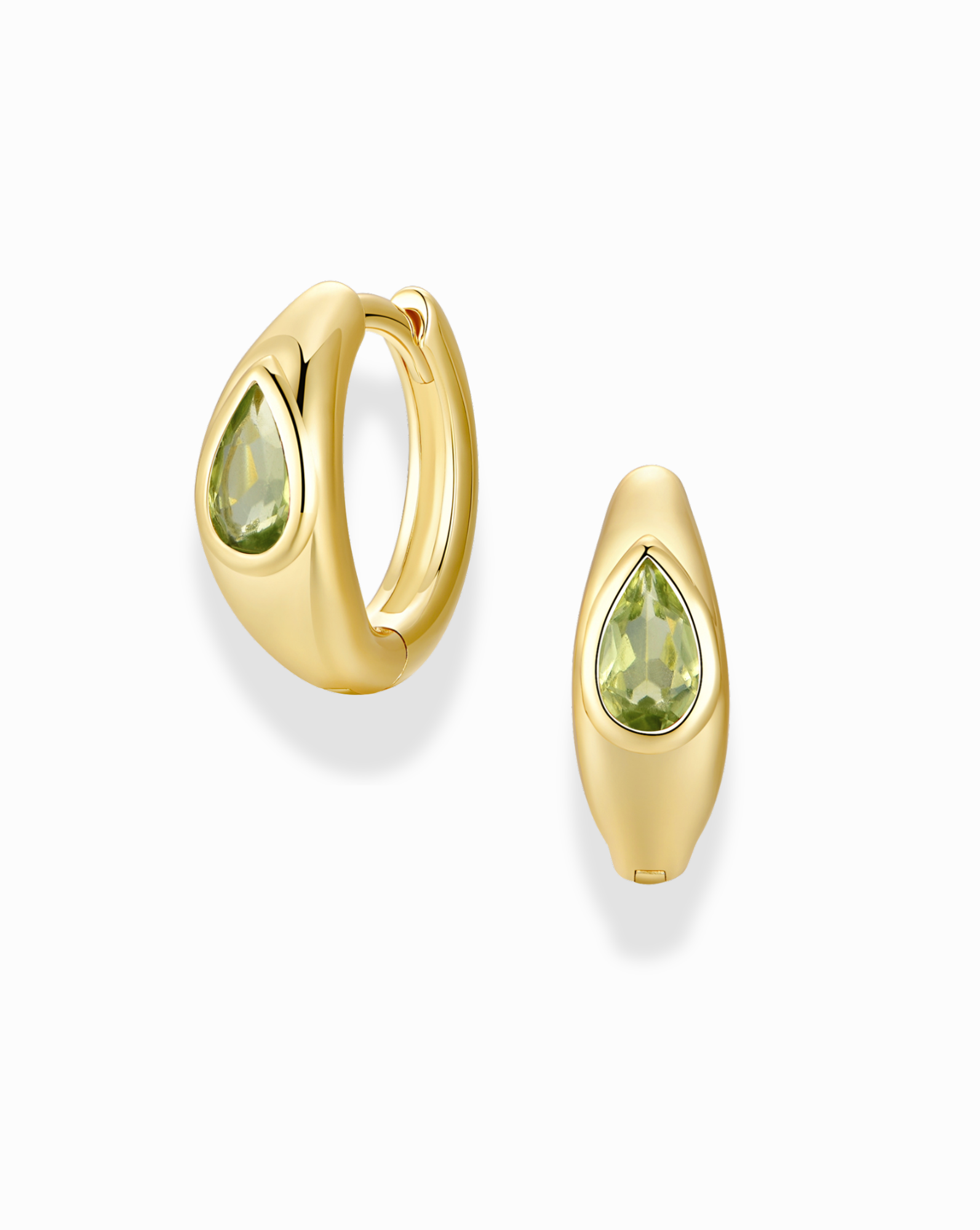Tally Pear Huggie Hoops