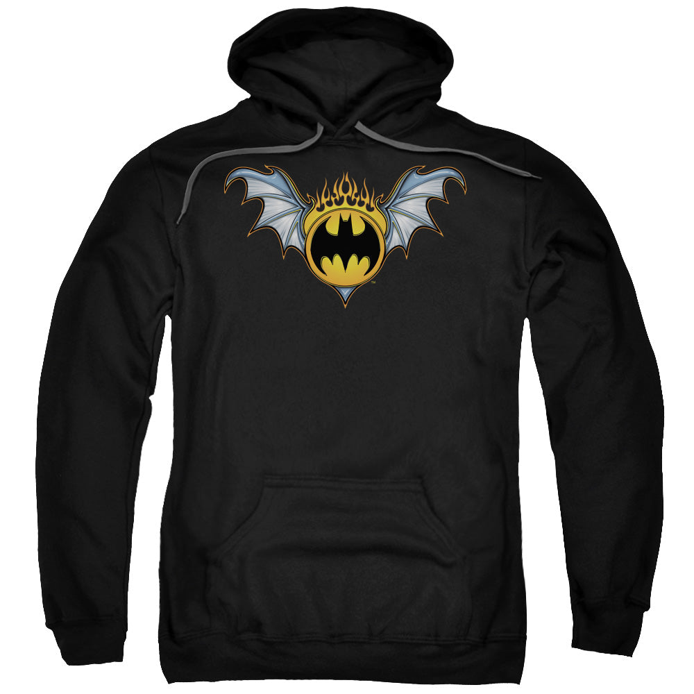 Batman Bat Wings Logo Men's Pull-Over 75 25 Poly Hoodie - Special Orde ...