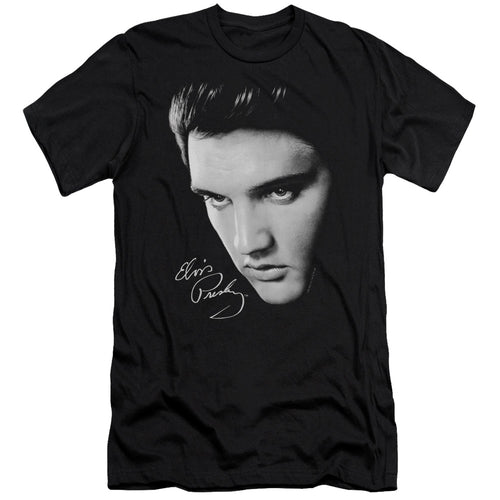 Elvis Presley Special Order Face Men's 30/1 100% Cotton Slim Fit Short-Sleeve T-Shirt
