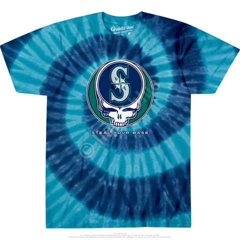 Liquid Blue GRATEFUL DEAD x NY YANKEES Steal Your Base TIE DYE Tee