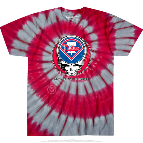 Grateful Dead Steal Your Base Spiral New York Yankees Tie Dye T-shirt