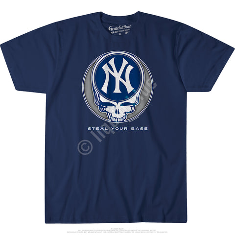 Grateful Dead Detroit Tigers Steal Your Base Navy Athletic T-Shirt