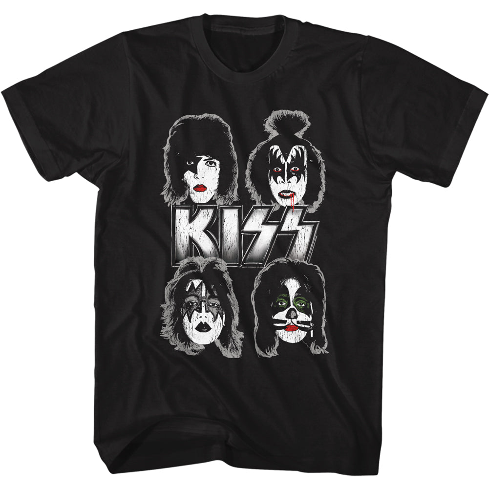 KISS Special Order Band Faces Adult Short-Sleeve T-Shirt – RockMerch