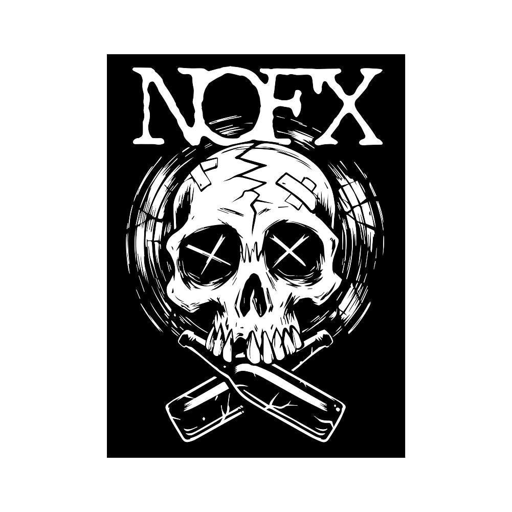 NOFX Last Night Sticker - 3-inches Wide x 4-inches Tall.