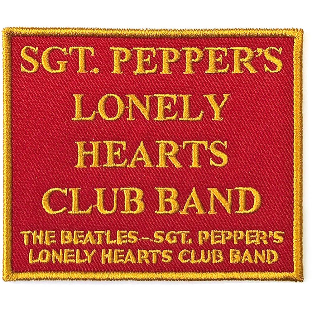 The Beatles Standard Patch: Sgt Pepper's….Red (Song Title/Loose) – RockMerch