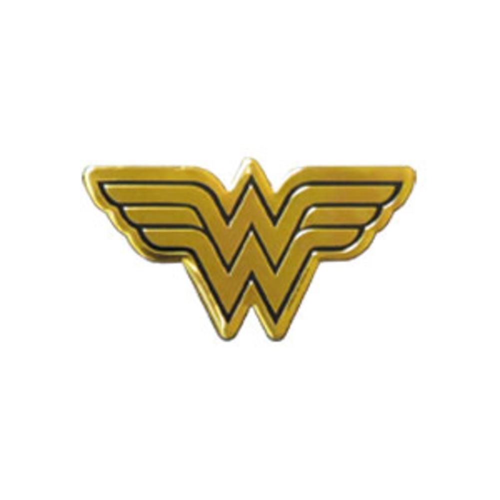 Wonder Woman Logo Gold Metal Sticker Medium Rockmerch