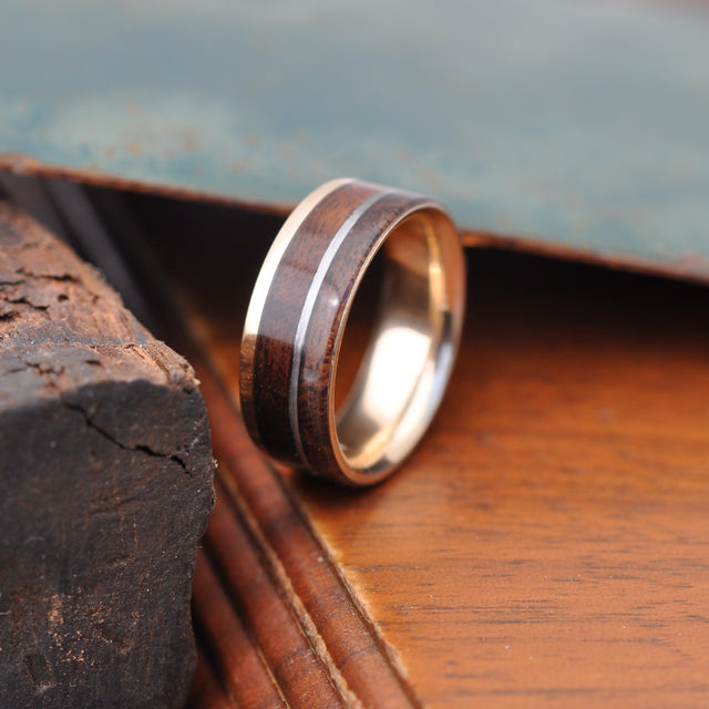 Tungsten and Anodized Sleeve and Inlay Custom Made Men's Ring | Revolution  Jewelry