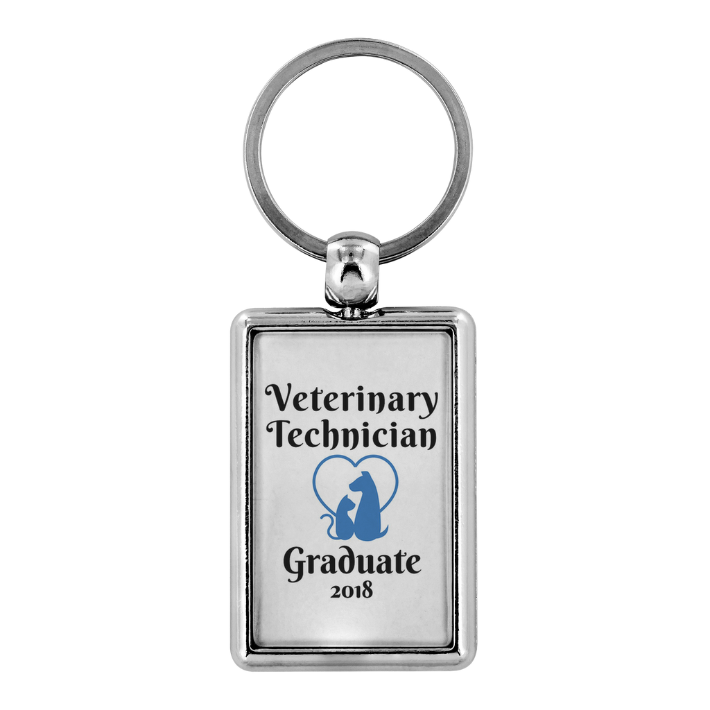 Veterinary Technician School Graduate Key Chain Vet Tech Graduation Gifts Novelty Birthday Christmas Ring Keychain