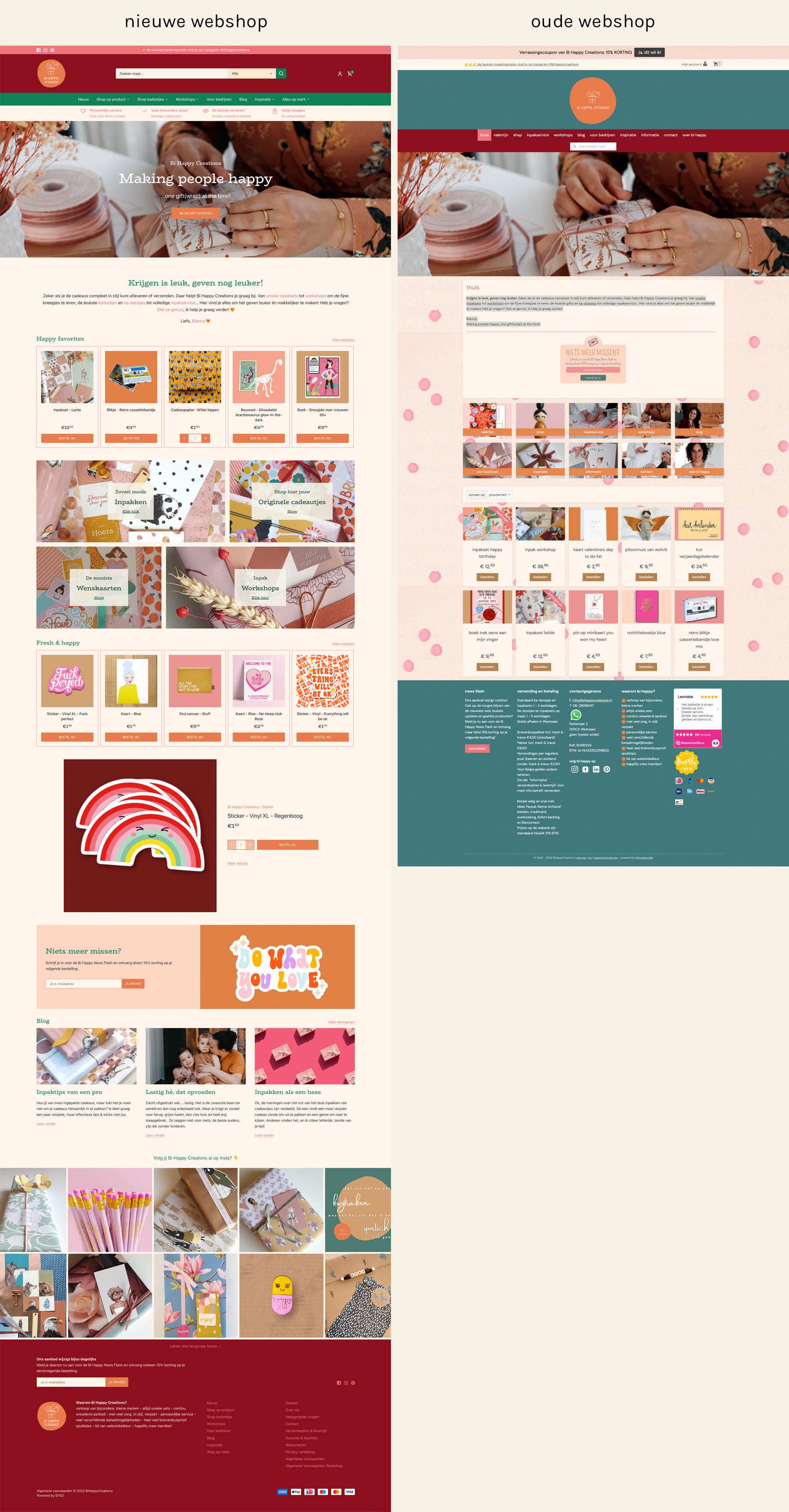 Bi Happy Creations casestudy - van Mijnwebwinkel naar Shopify