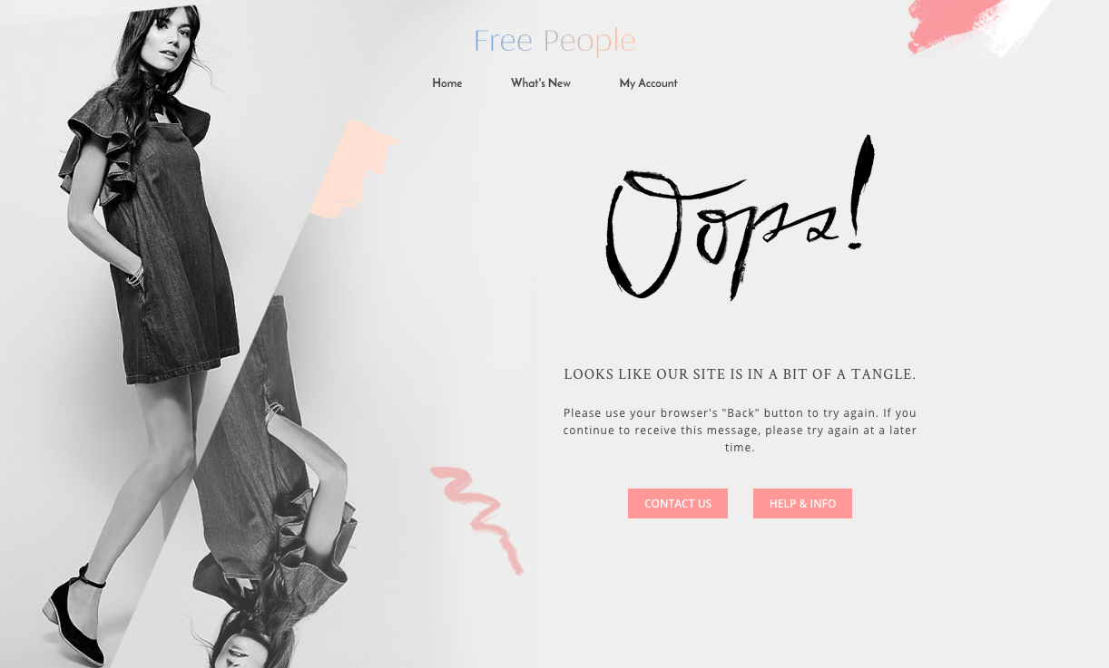 Free People 404 page