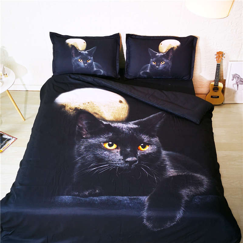 Cat Moon 3 D Duvet Cover Set Catloversparadise101