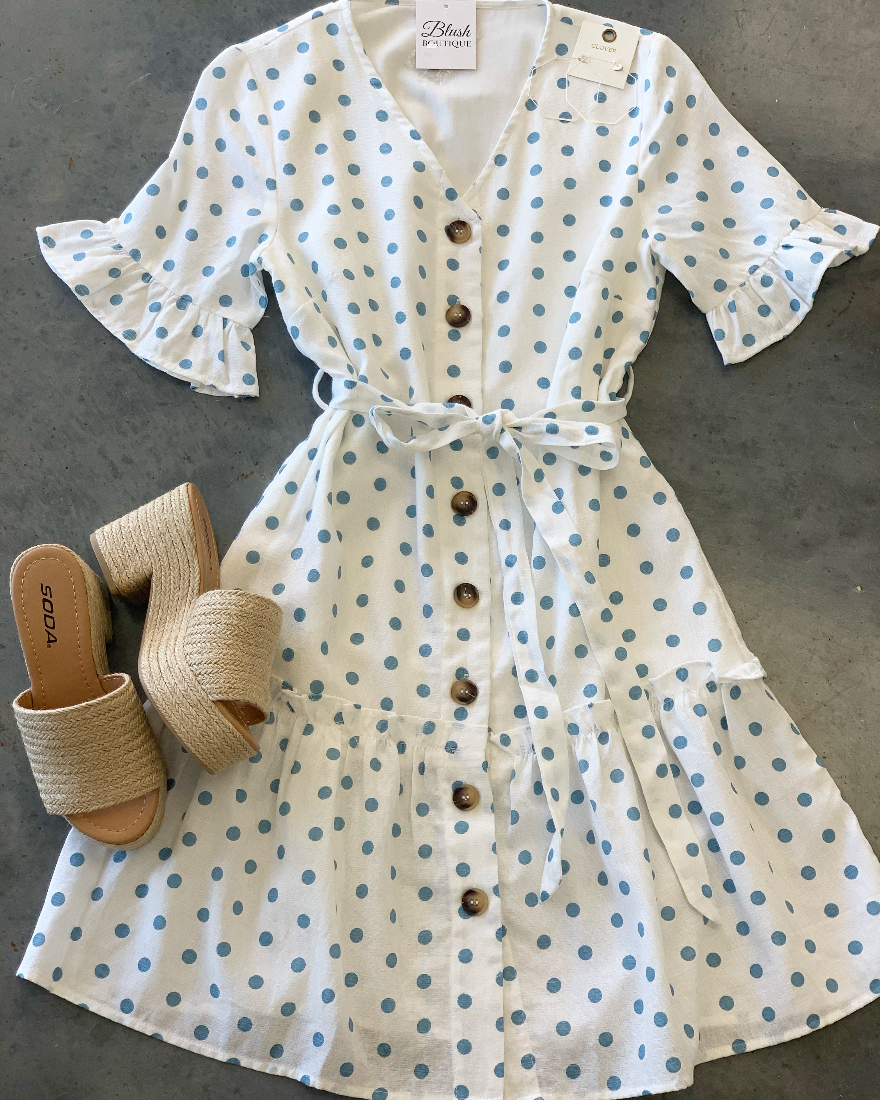 boho polka dot dress