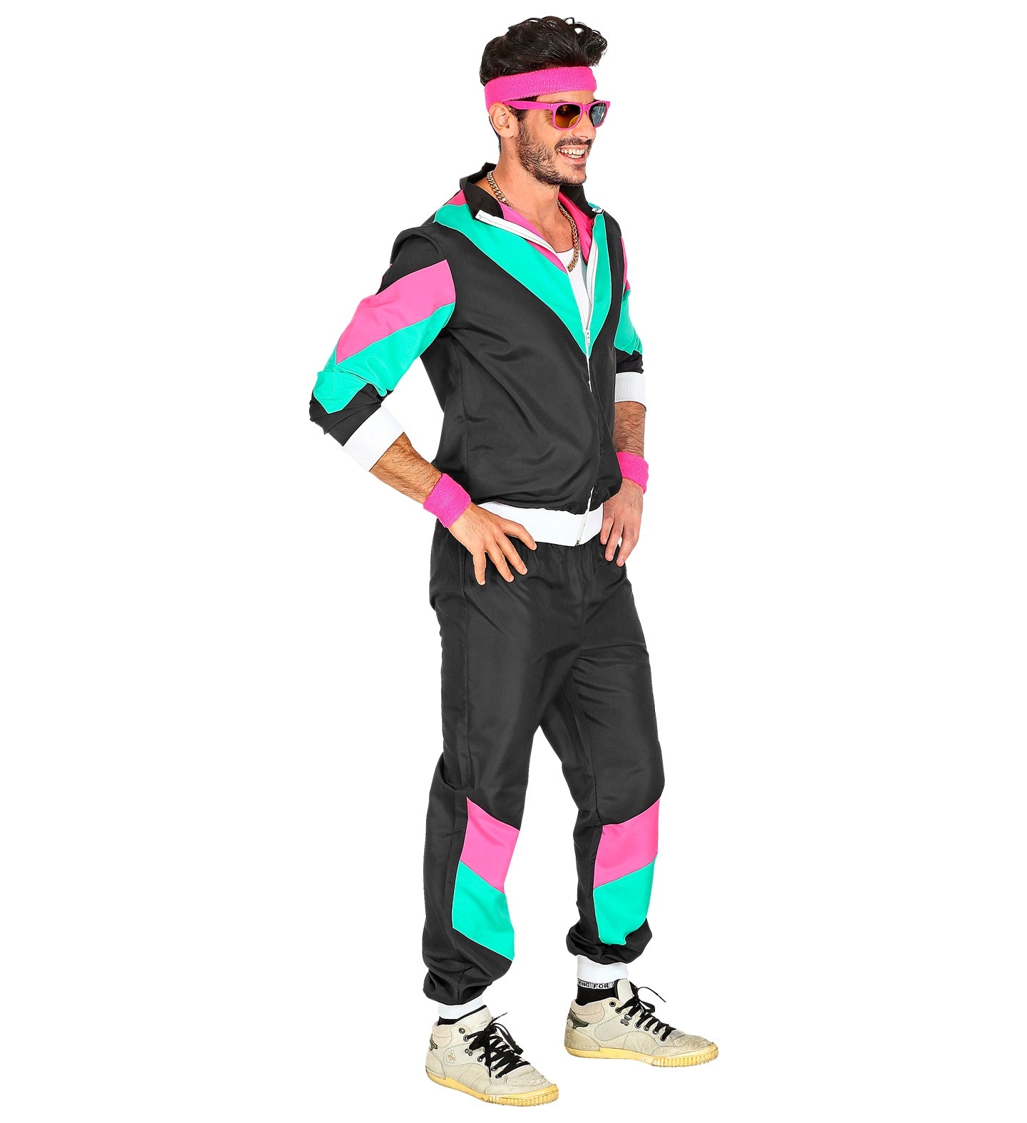 80's Black Shell Suit Costume
