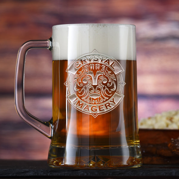 Custom Logo Beer Mugs | Promotional Beer Mugs by Groovy Guy Gifts