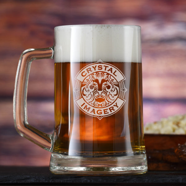 Set of 6 - Custom Engraved Beer Can Glass, Groomsmen Beer Glass