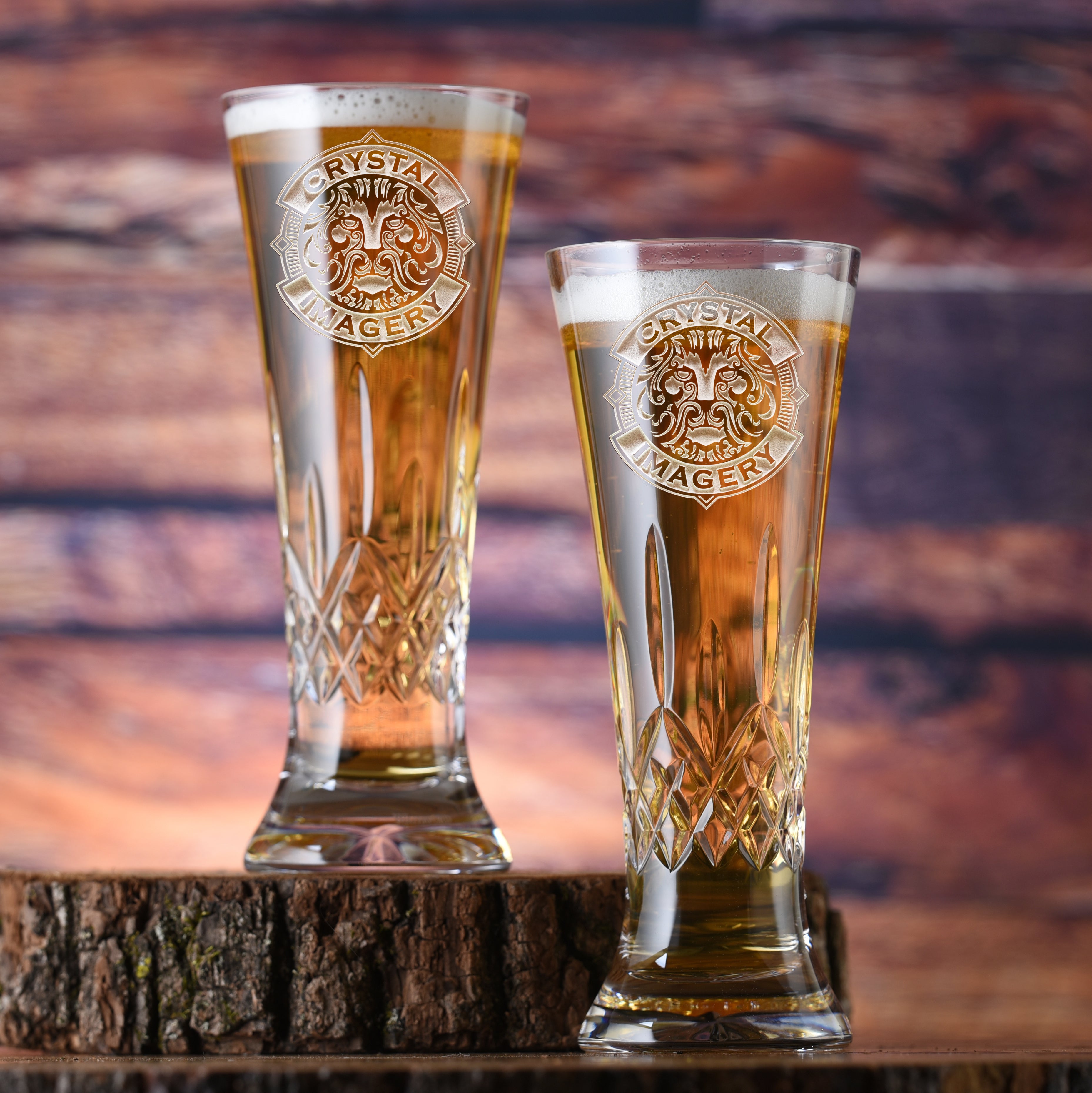 Waterford Crystal Pilsner Glasses  Custom Logo Beer Glasses– Crystal  Imagery