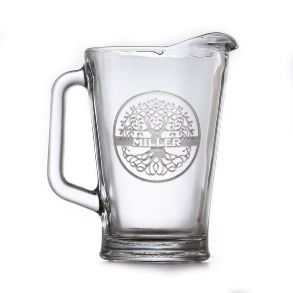 McGillick Irish Coat of Arms Glass Beer Mug (Sand Etched)