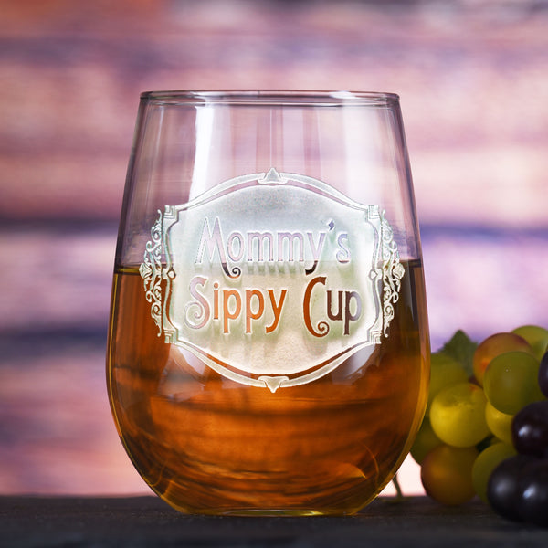 Personalized and Monogrammed Wine Sippy Cup for Adults– Crystal Imagery