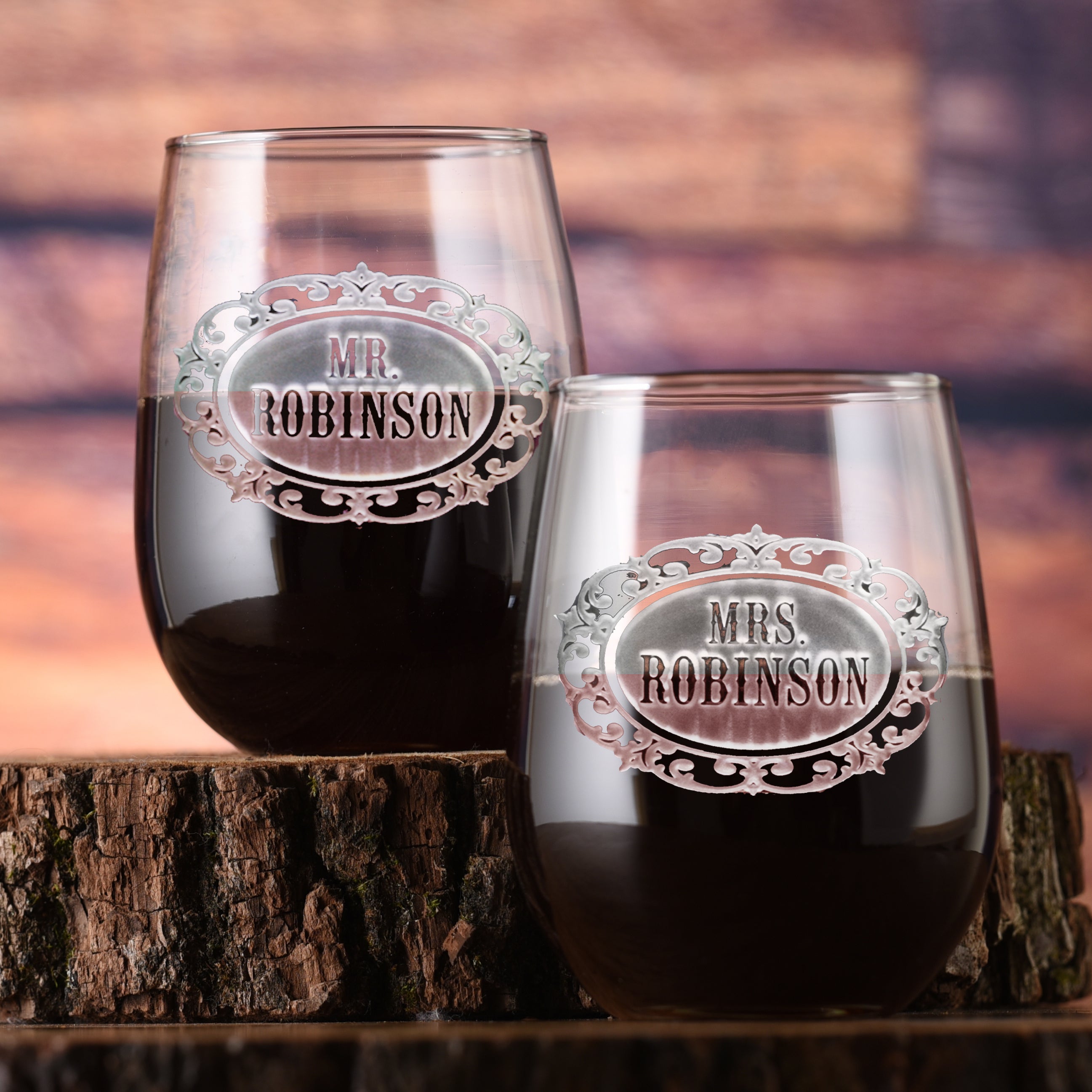 Personalized Mr. & Mrs. Pint Glasses