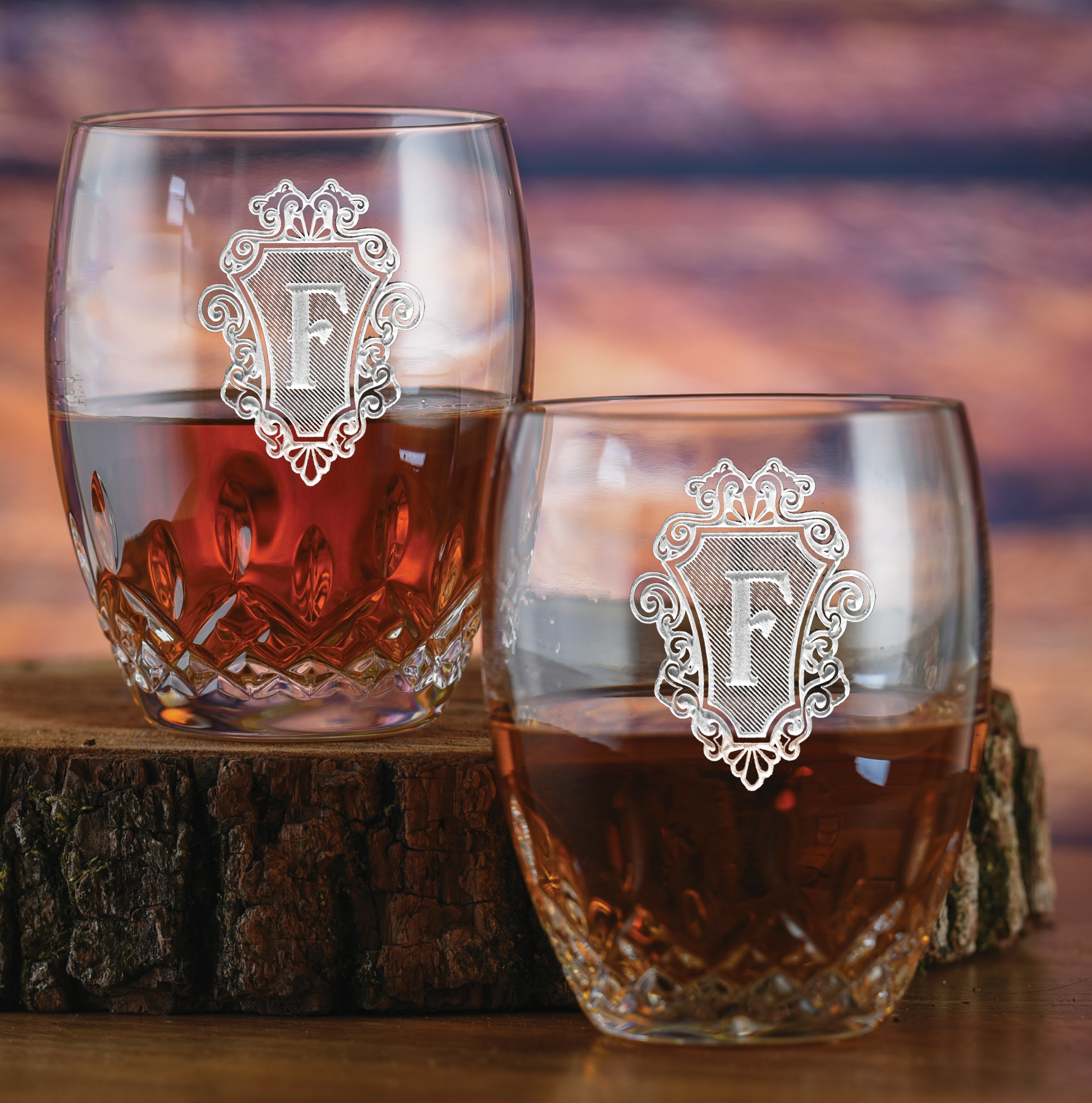 Insulated Clear Whiskey Glass Set