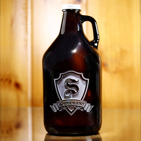 Custom Monogrammed Engraved Growler from Crystal Imagery