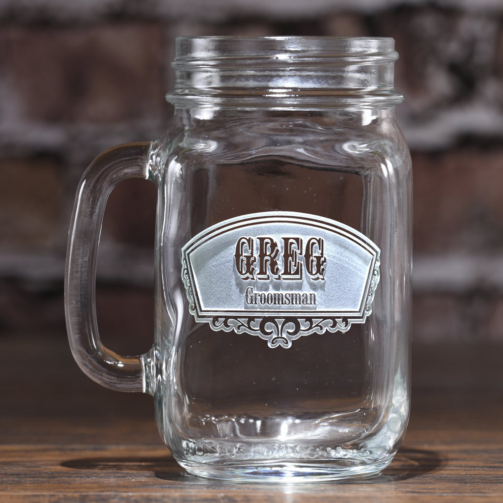 Personalized Mason Jar Mug Great Gift For Rustic Country Weddings