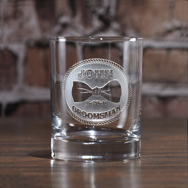 Suit Up Rocks Glass - Design: BG1 - Groovy Groomsmen Gifts