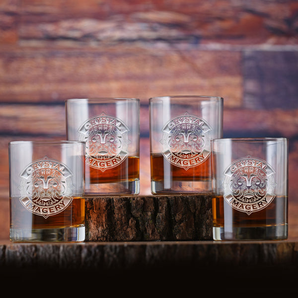 Engraved Custom Logo Pint Glasses | Crystal Imagery by Groovy Guy Gifts