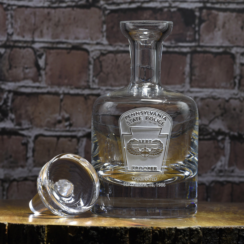 Custom Whiskey Decanter with Engraved Logo | Crystal Imagery