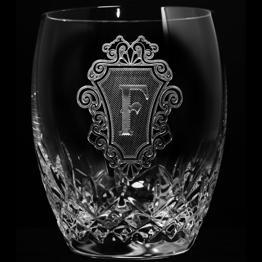 engraved crystal whiskey glasses