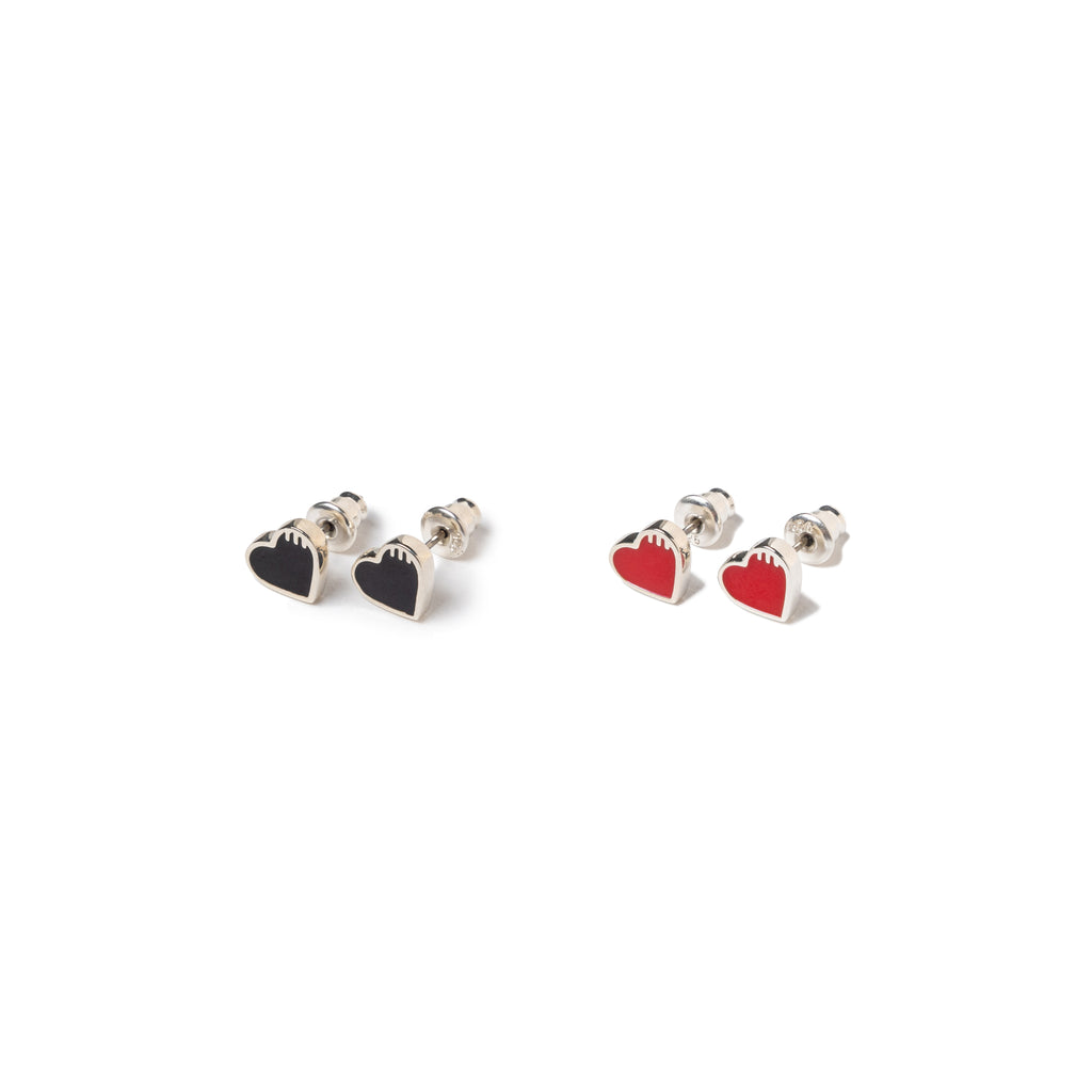 アクセサリーHUMANMADE HEART SILVER EARRING RED - ピアス(両耳用)