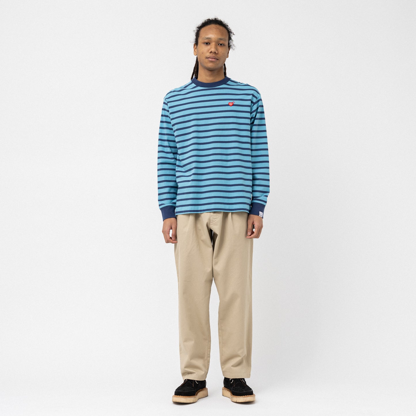 human made striped L/S T-shirt Mサイズbeige-