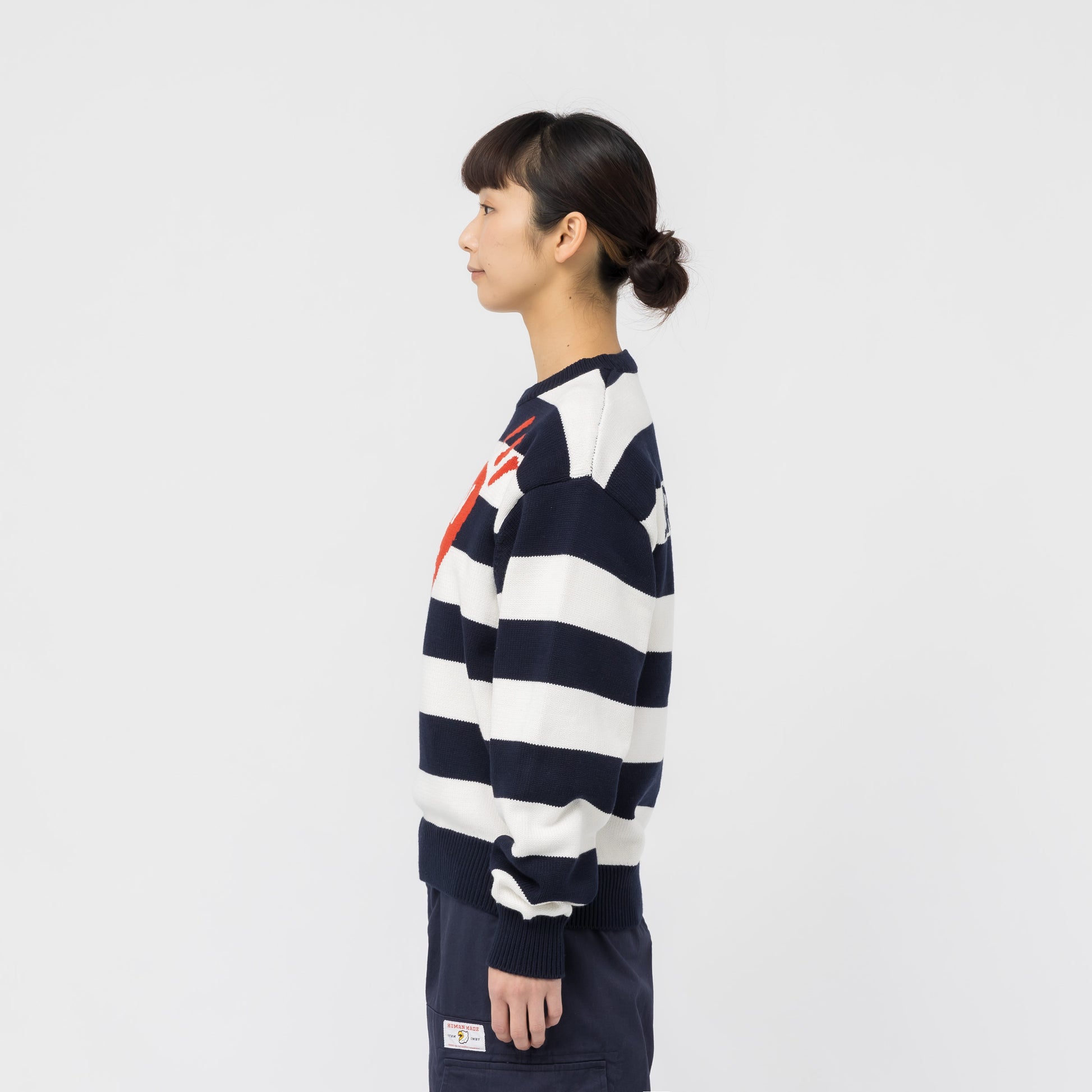 注目ショップ HUMAN MADE STRIPED HEART KNIT SWEATER XL