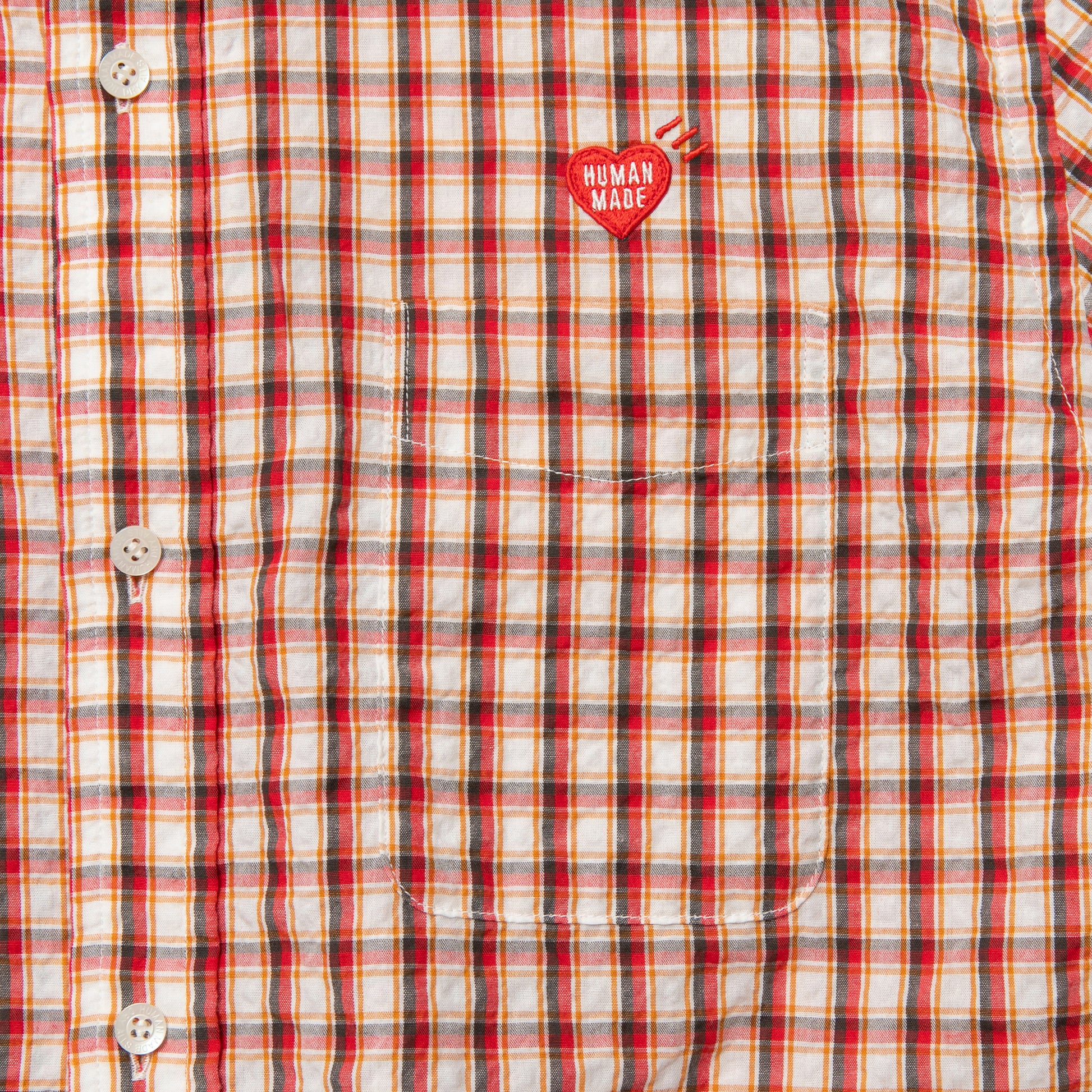 HUMAN MADE GINGHAM CHECK B.D S/S SHIRT BLUE XLサイズ ヒューマン