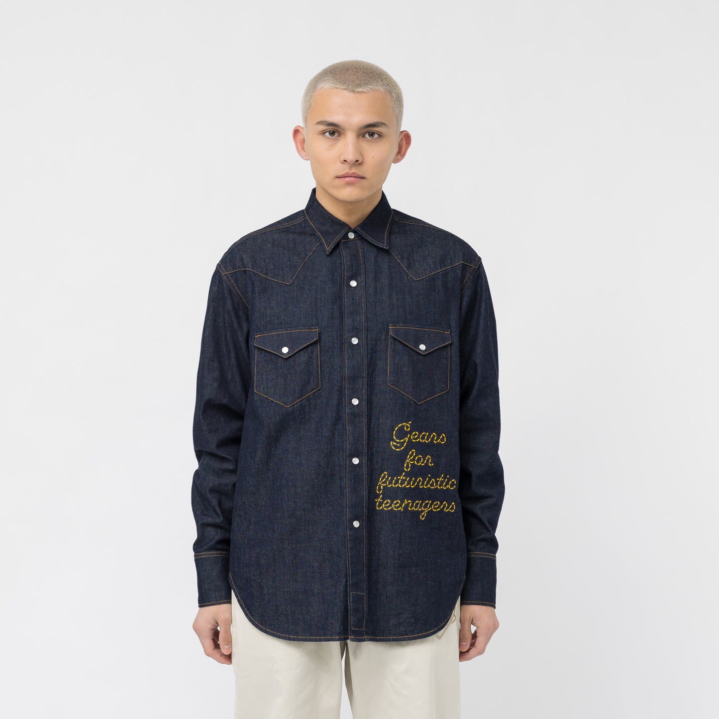 感謝報恩 HUMAN MADE denim western shirt | ochge.org