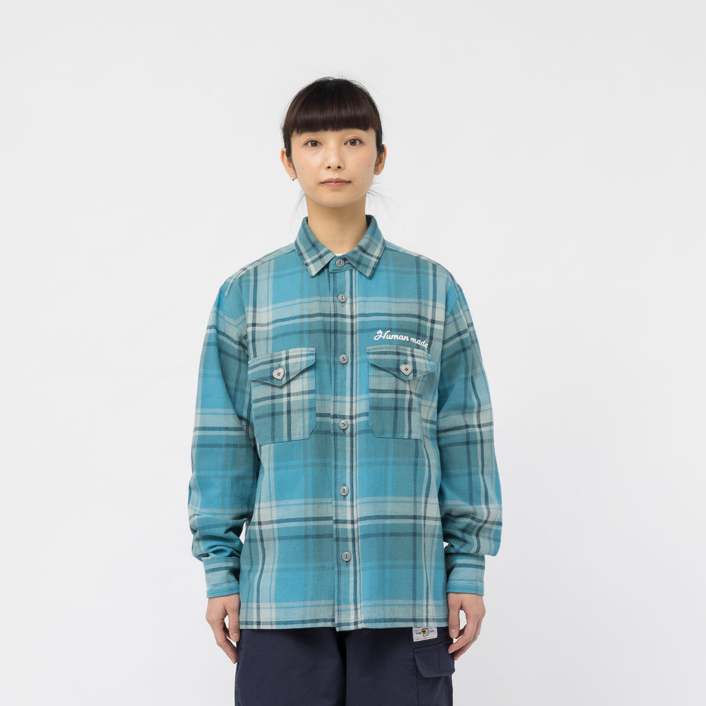 誠実 HUMAN MADE CHECKED OVERSHIRT BULE S - 通販 - vaesolar.com.br