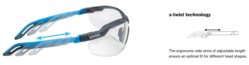 Uvex 9183-902 i-5 Specs, Anthracite/Blue Frame, Clear 80%+ VLT Cat 0, SV Excellence Lens