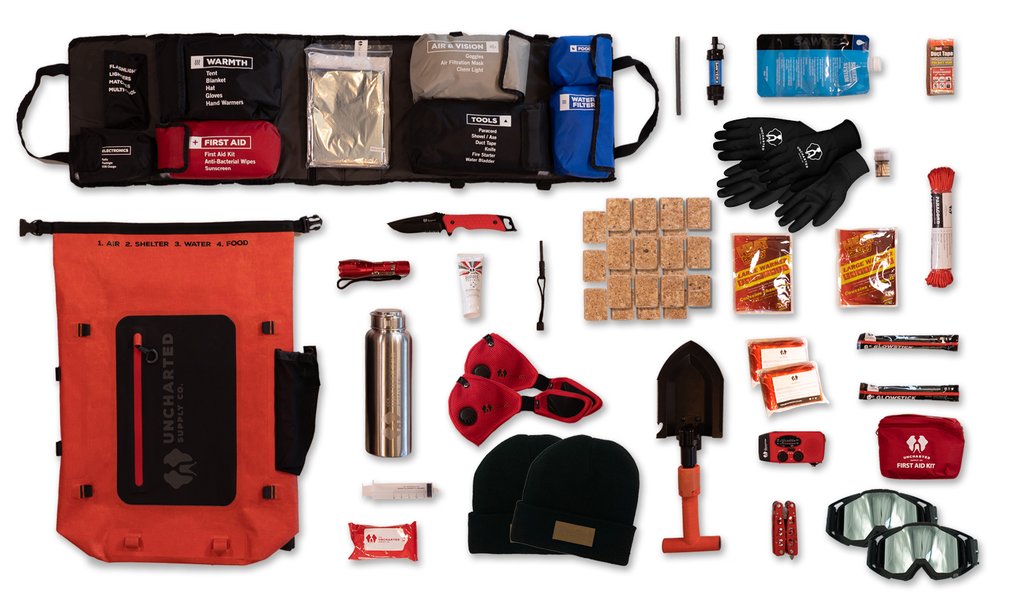 The SEVENTY2 Pro Survival System contents