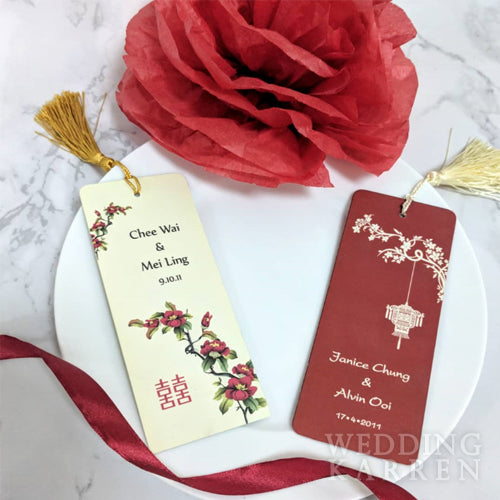 Double Happiness Bookmark Wedding Favours Wedding Karren