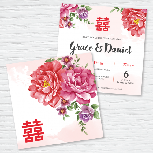 Double Happiness Wedding Invitation Card Wedding Karren